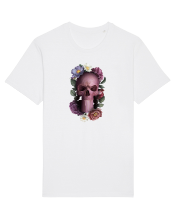 Craniu cu flori punishskull 01 White