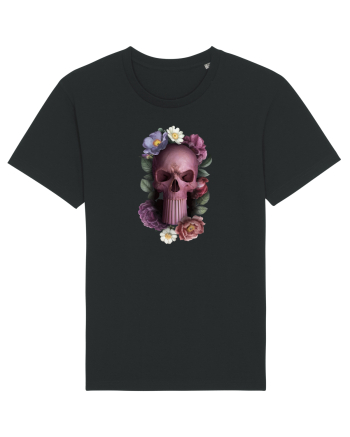 Craniu cu flori punishskull 01 Black