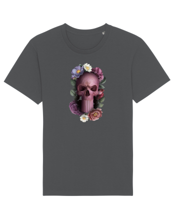 Craniu cu flori punishskull 01 Anthracite