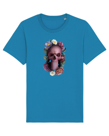 Craniu cu flori punishskull 01 Azur