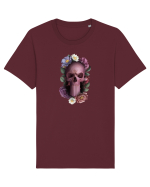 Craniu cu flori punishskull 01 Tricou mânecă scurtă Unisex Rocker