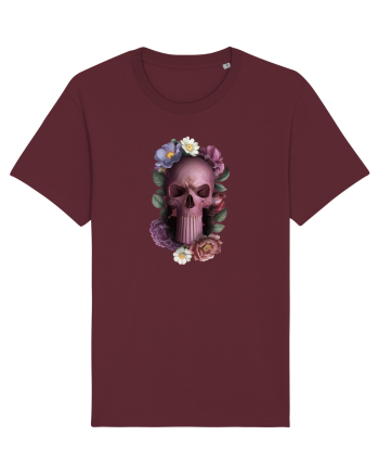 Craniu cu flori punishskull 01 Burgundy