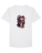 Craniu cu flori punishskull 01 Tricou mânecă scurtă guler larg Bărbat Skater