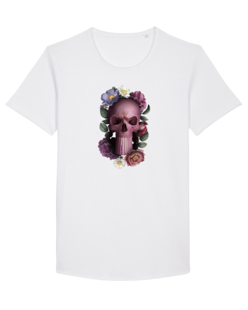 Craniu cu flori punishskull 01 White