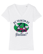 Ne tragem de șireturi? Tricou mânecă scurtă guler V Damă Evoker