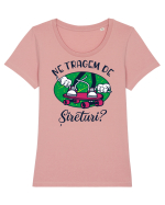 Ne tragem de șireturi? Tricou mânecă scurtă guler larg fitted Damă Expresser