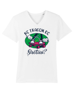 Ne tragem de șireturi? Tricou mânecă scurtă guler V Bărbat Presenter
