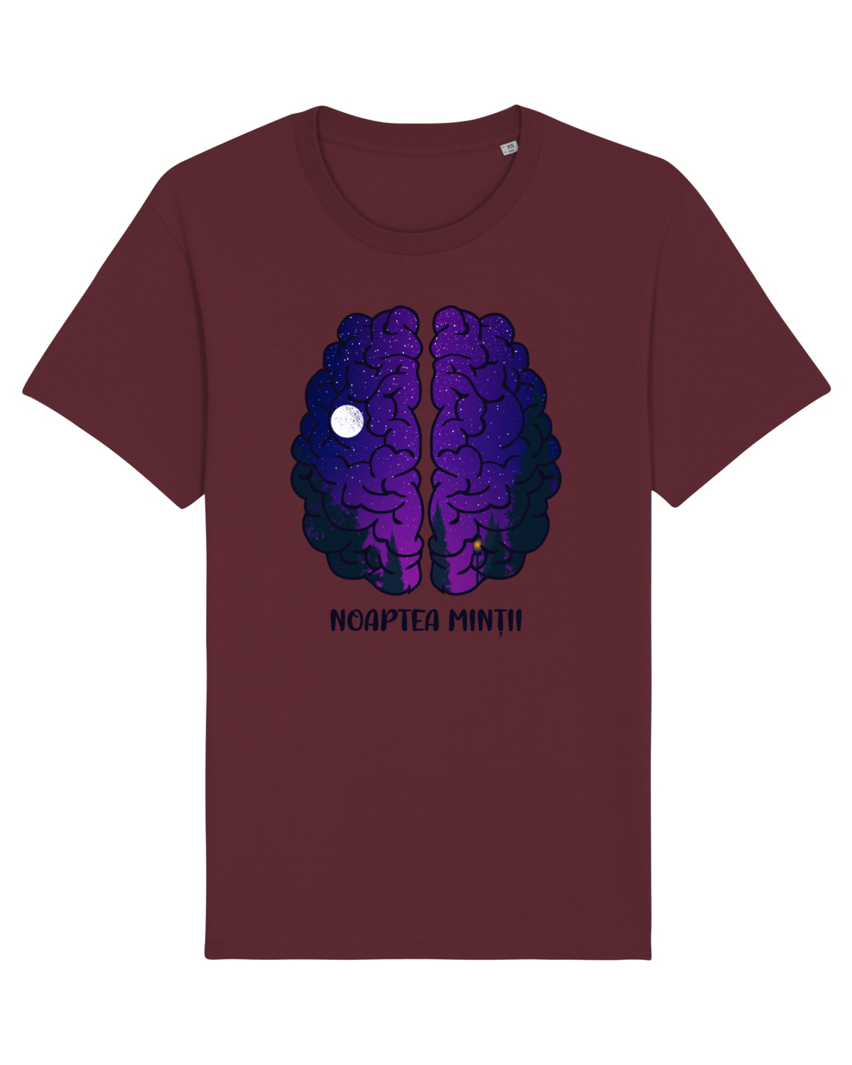 Tricou mânecă scurtă Unisex Rocker Burgundy