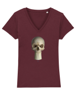Craniu punishskull 01 Tricou mânecă scurtă guler V Damă Evoker