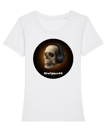 Craniu cu casti - skullphones 03 White