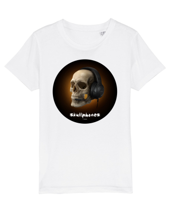 Craniu cu casti - skullphones 03 White