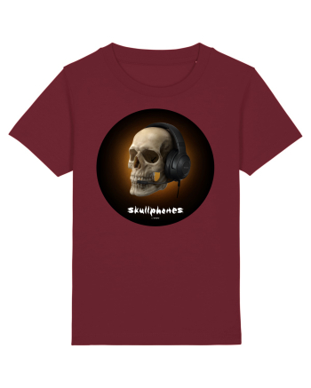 Craniu cu casti - skullphones 03 Burgundy