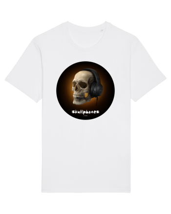 Craniu cu casti - skullphones 03 White