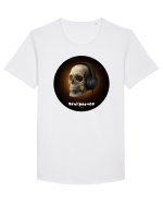 Craniu cu casti - skullphones 03 Tricou mânecă scurtă guler larg Bărbat Skater