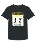 Warning Don't tell me how to do my job. Tricou mânecă scurtă guler larg Bărbat Skater