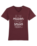 Be the reason someone smiles today Tricou mânecă scurtă guler V Bărbat Presenter