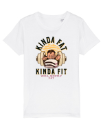 Un pic gras, un pic fit. Kinda fat kinda fit, well mostly fat Tricou mânecă scurtă  Copii Mini Creator