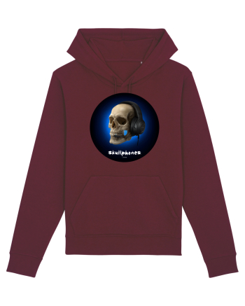 Craniu cu casti - skullphones 03 Burgundy