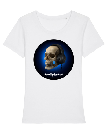 Craniu cu casti - skullphones 03 White