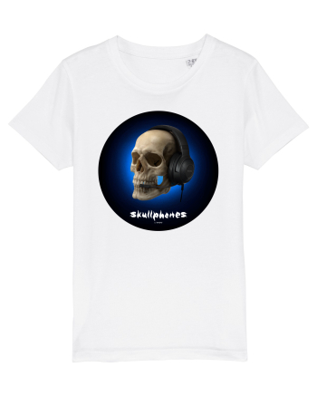 Craniu cu casti - skullphones 03 White