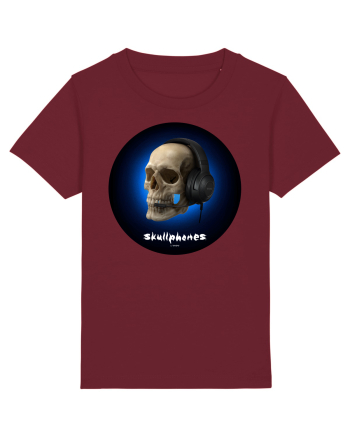 Craniu cu casti - skullphones 03 Burgundy