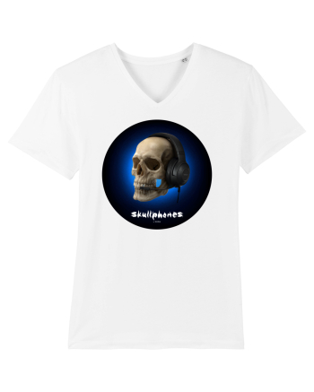 Craniu cu casti - skullphones 03 White