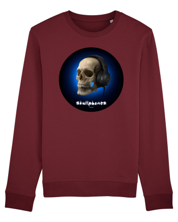 Craniu cu casti - skullphones 03 Burgundy