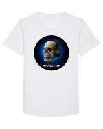 Craniu cu casti - skullphones 03 Tricou mânecă scurtă guler larg Bărbat Skater