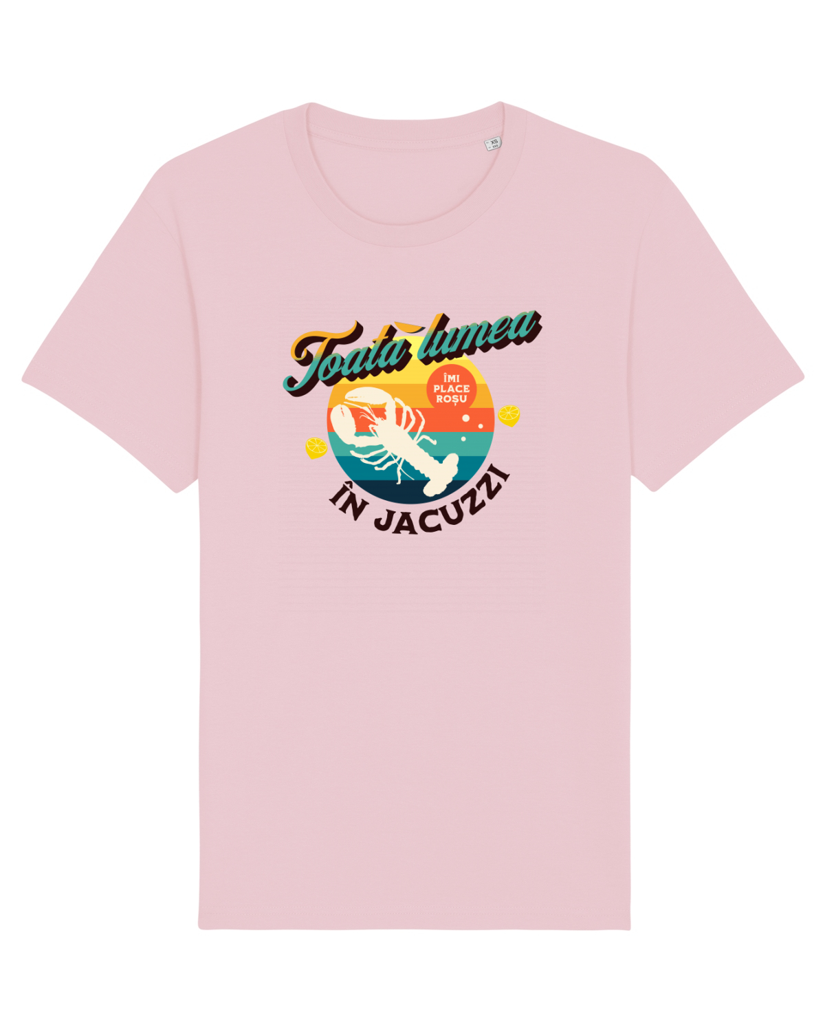Tricou mânecă scurtă Unisex Rocker Cotton Pink