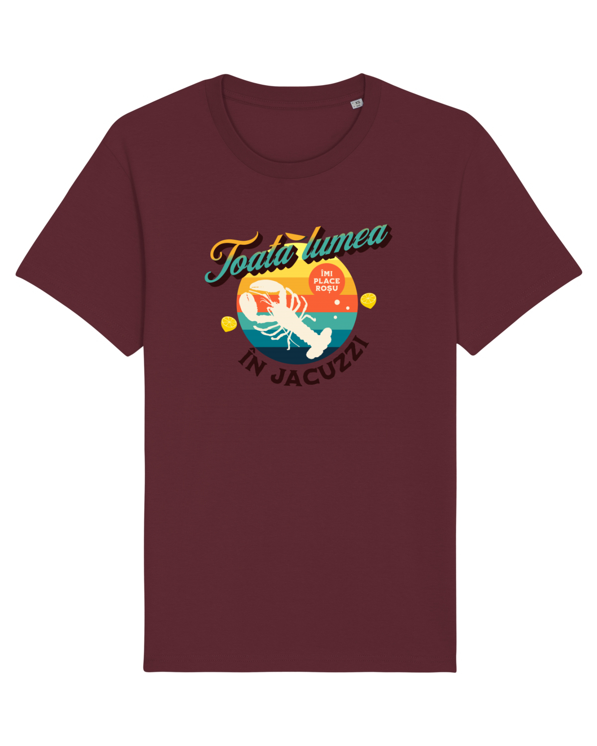 Tricou mânecă scurtă Unisex Rocker Burgundy