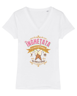 Înghețata m-a făcut așa frumoasă Tricou mânecă scurtă guler V Damă Evoker