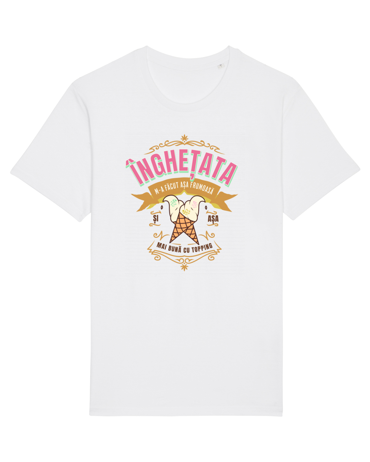 Tricou mânecă scurtă Unisex Rocker White