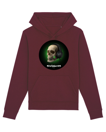 Craniu cu casti - skullphones 03 Burgundy