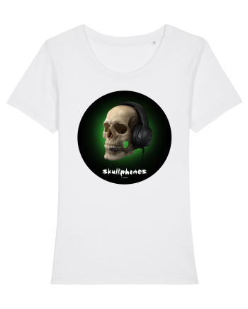 Craniu cu casti - skullphones 03 White