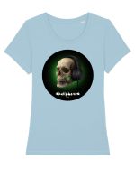 Craniu cu casti - skullphones 03 Tricou mânecă scurtă guler larg fitted Damă Expresser