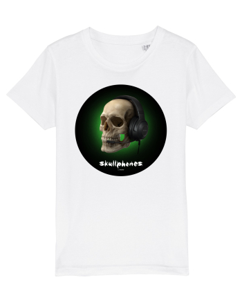 Craniu cu casti - skullphones 03 White
