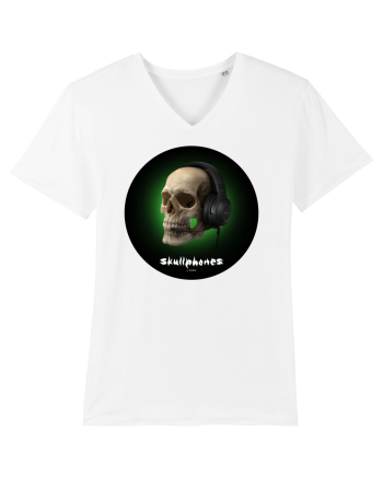 Craniu cu casti - skullphones 03 White