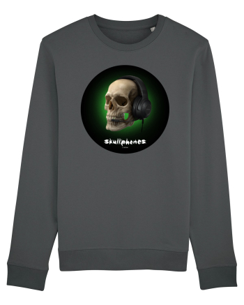 Craniu cu casti - skullphones 03 Anthracite
