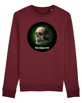 Craniu cu casti - skullphones 03 Burgundy