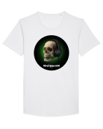 Craniu cu casti - skullphones 03 Tricou mânecă scurtă guler larg Bărbat Skater