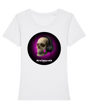 Craniu cu casti - skullphones 03 White