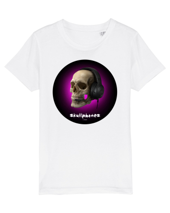 Craniu cu casti - skullphones 03 White