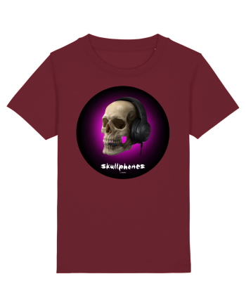 Craniu cu casti - skullphones 03 Burgundy