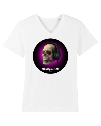 Craniu cu casti - skullphones 03 White