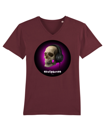 Craniu cu casti - skullphones 03 Burgundy