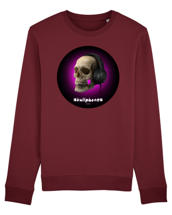 Craniu cu casti - skullphones 03 Burgundy