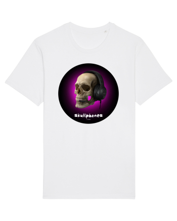 Craniu cu casti - skullphones 03 White