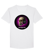 Craniu cu casti - skullphones 03 Tricou mânecă scurtă guler larg Bărbat Skater
