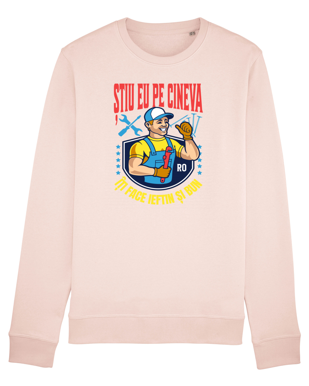 Bluză mânecă lungă Unisex Rise Candy Pink