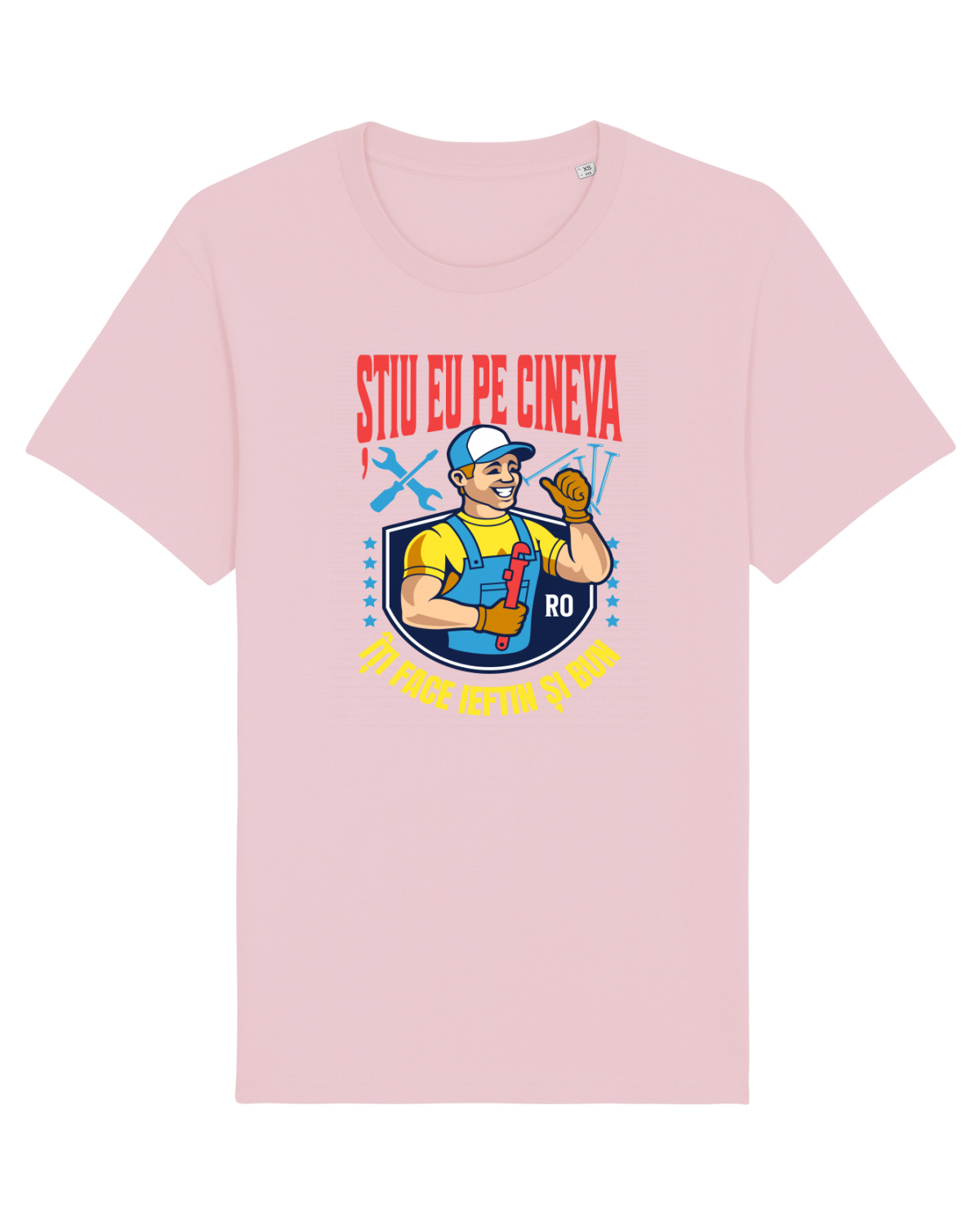 Tricou mânecă scurtă Unisex Rocker Cotton Pink